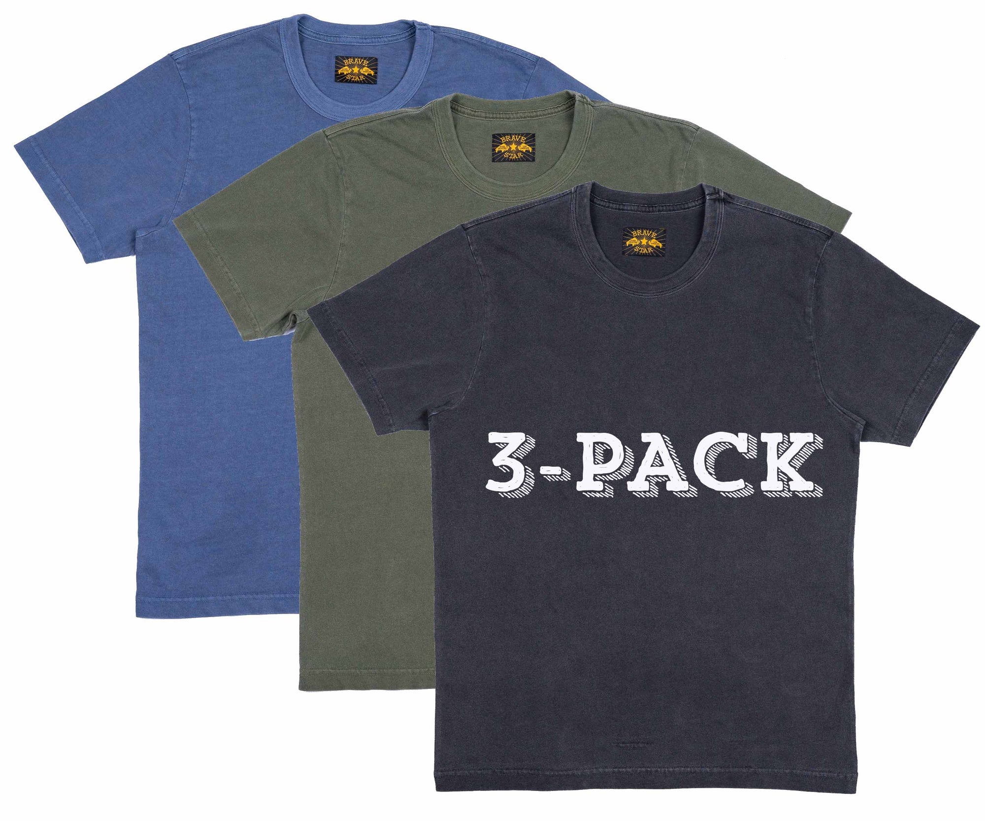 Faded Glory Short Sleeve Classic T-Shirt 3-Pack