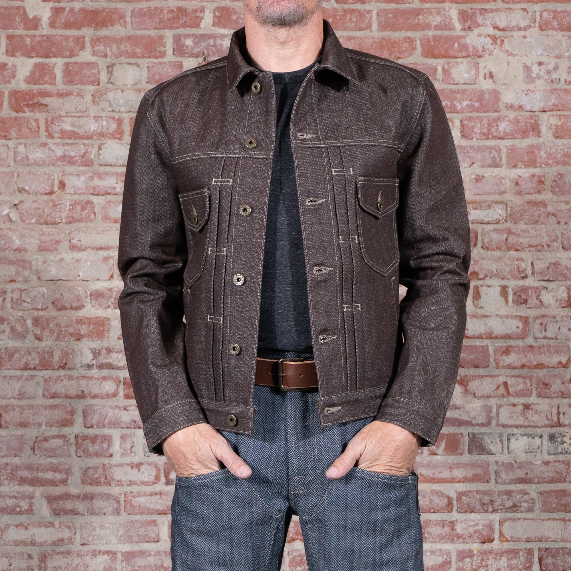 PRE ORDER: Mojave Jacket 16oz 'Brown Bear' Selvage Denim