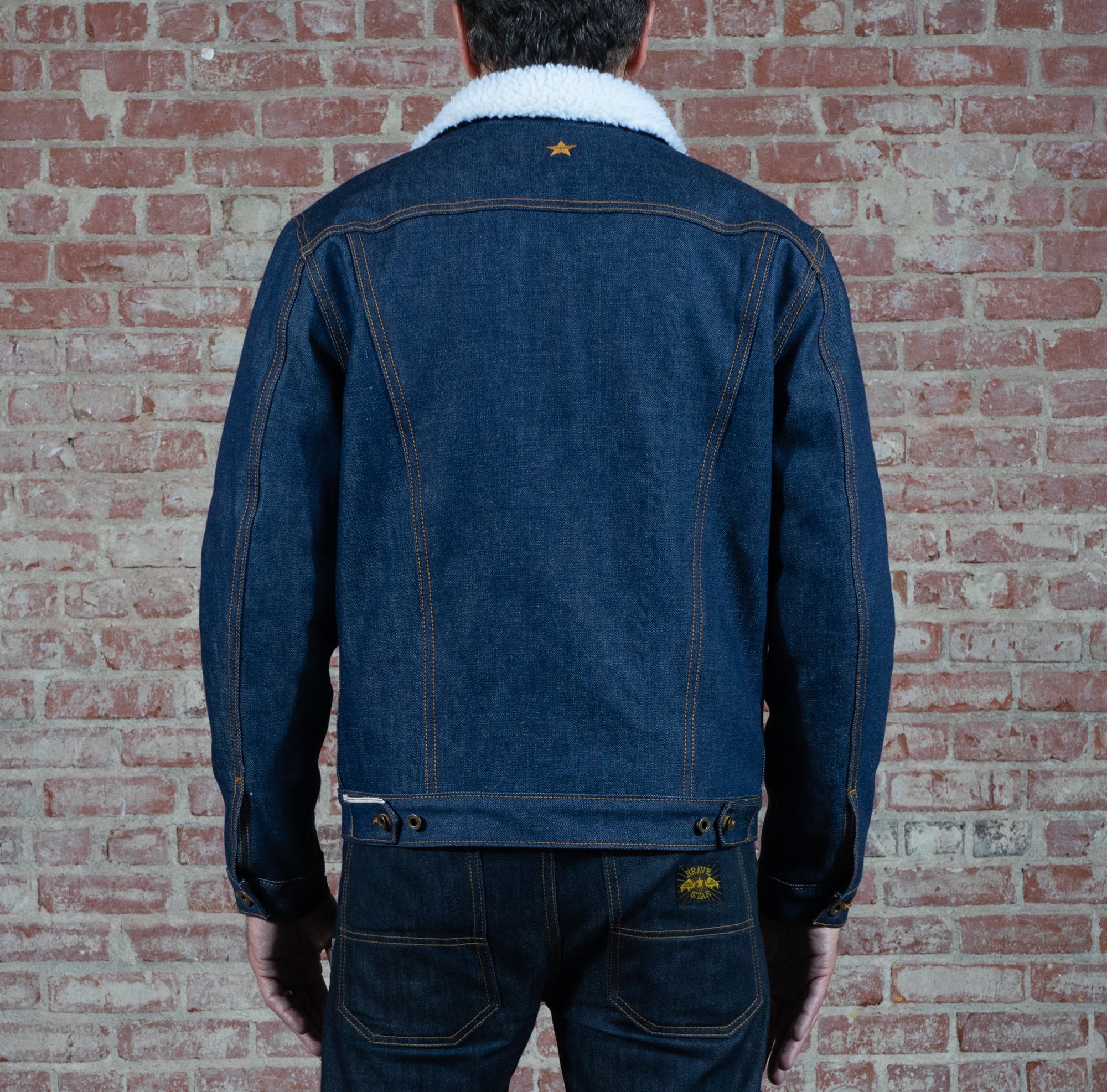 Ironside Sherpa Jacket 14oz Golden Handshake Cone Mills NC Selvage Denim