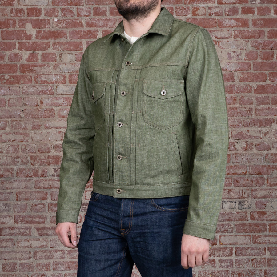 Mojave Jacket 14oz 'Savage Green' Selvage Denim - Brave Star Selvage