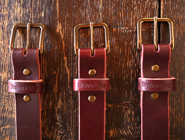 RW Leather Belt in Oxblood (Regular Width 1.5