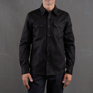 PRE ORDER: Sawtooth Denim Shirt 12.5oz Shadow Double Black Stretch Selvage Denim