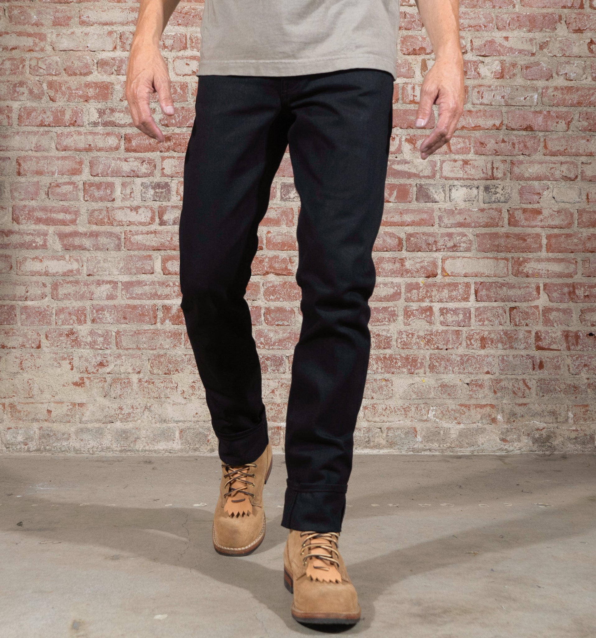 Slim Straight 14oz 'Onyx' Double Black Japan Selvage Denim