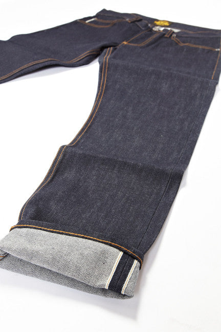 BSJ101 Slim Straight Cone Mills Selvedge Cuff Close Up