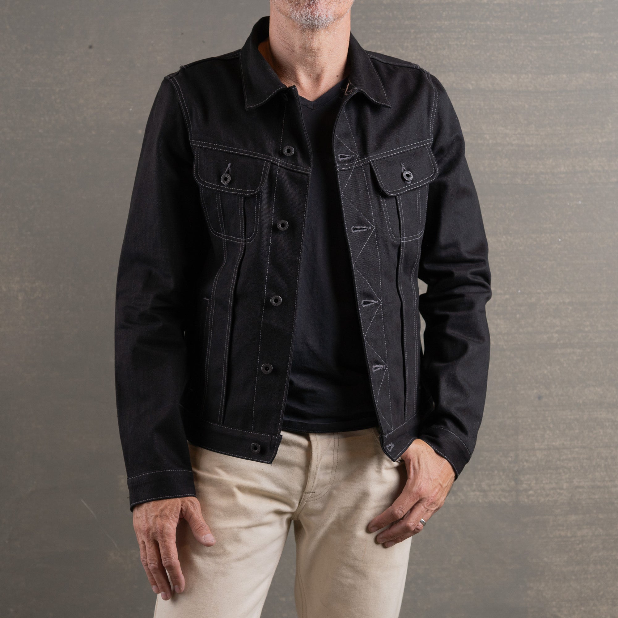 The Steadfast Selvedge Denim Jacket Cone Mills Denim Brave Star