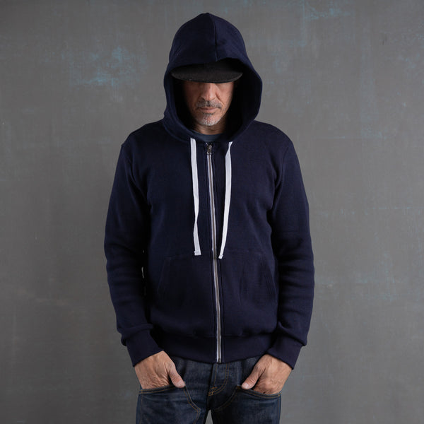Glory Days Indigo Dyed Thermal Zip Hoodie | Brave Star Selvage