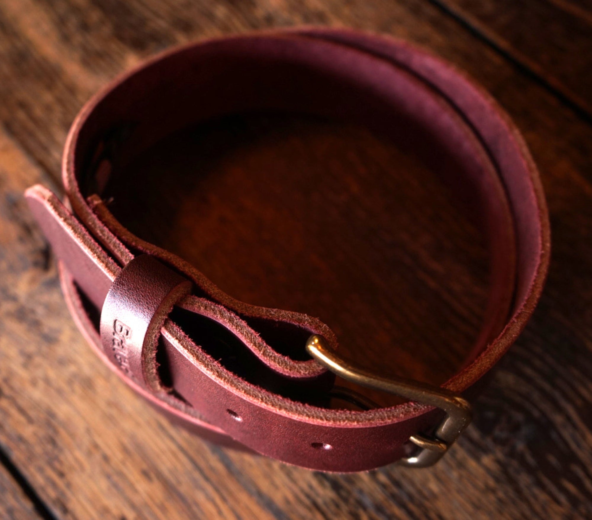 IRREGULAR Oxblood Leather Belt