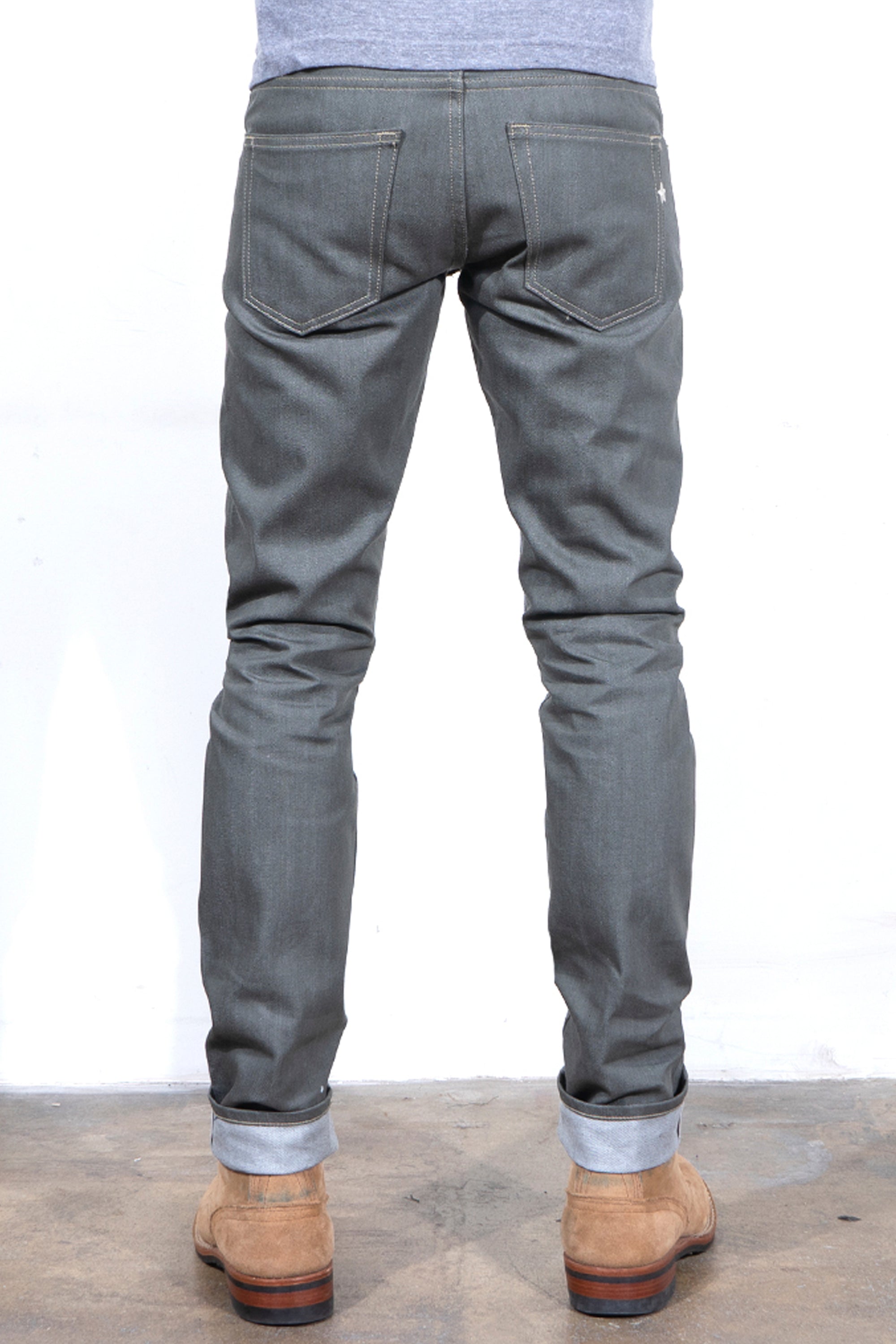 The Slim Straight 12oz Forest Grey Kaihara Japan Selvage
