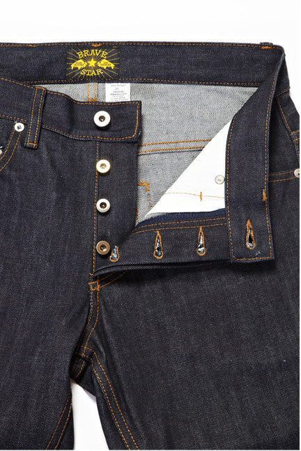 Brave Star True Straight Black Denim Selvedge Jeans Cone Mills USA Made  Size 38