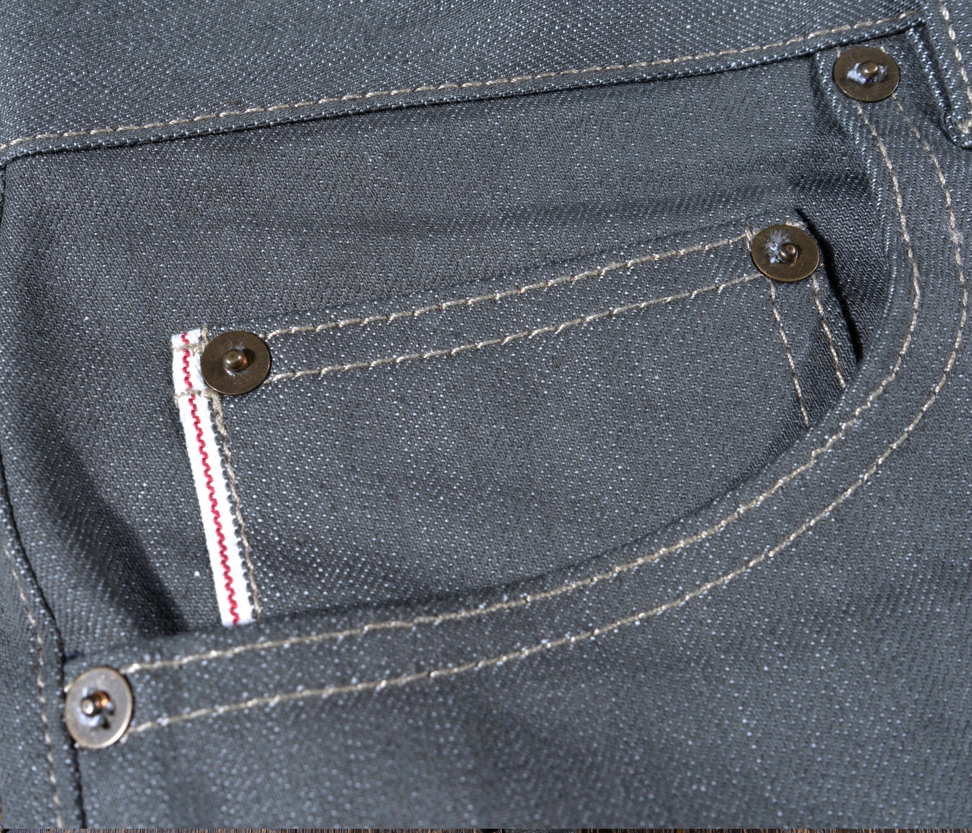 The Slim Straight 12oz Forest Grey Kaihara Japan Selvage