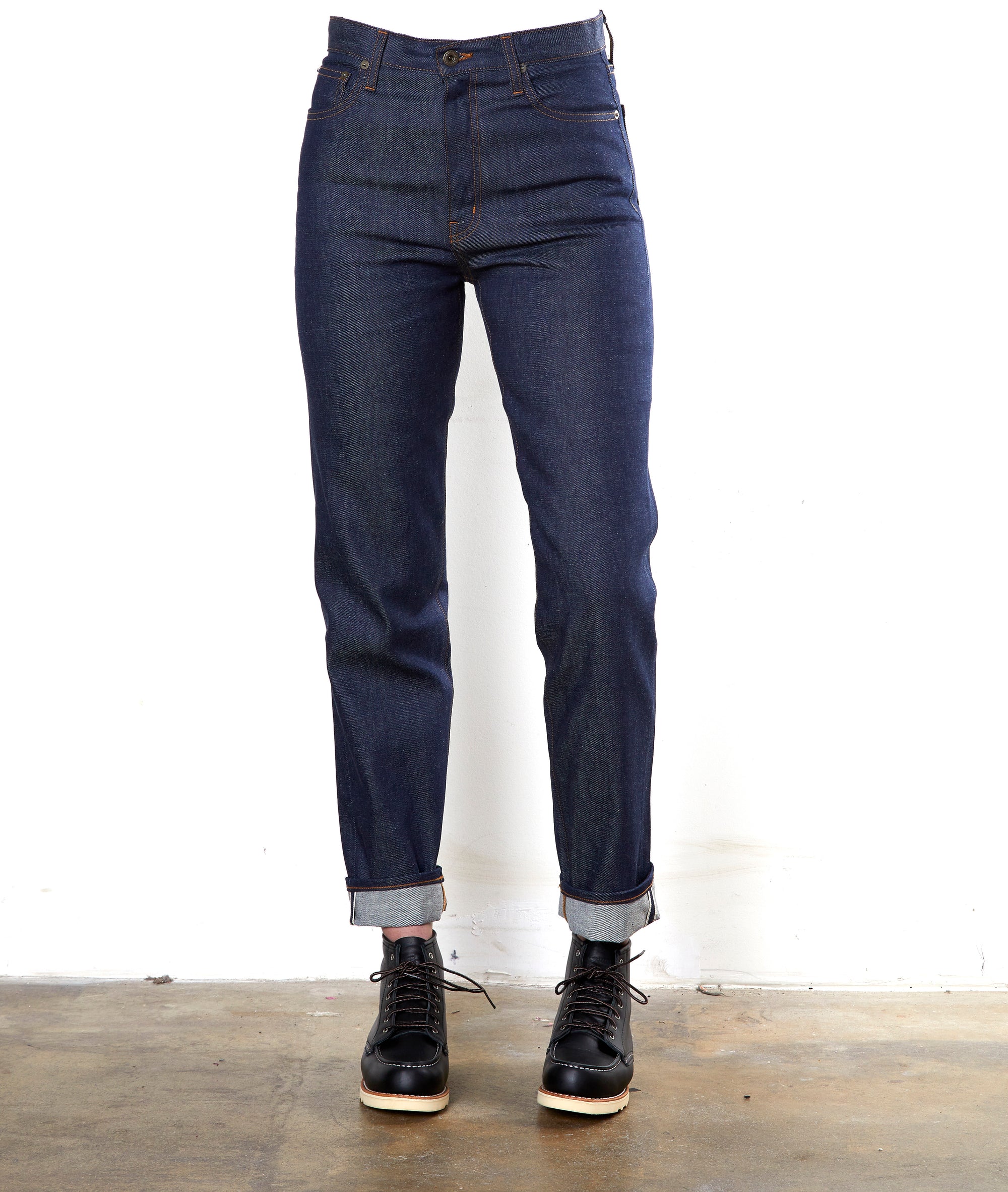 The Scout Womens Hi-Rise Taper Selvage Denim Jean